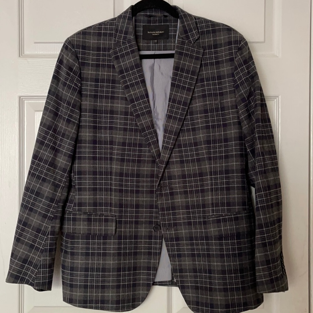 Banana Republic Men Plaid Blazer